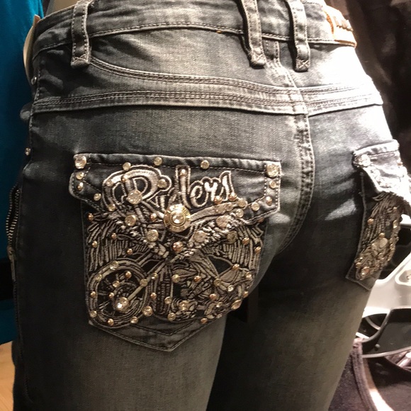 platinum plush motorcycle jeans